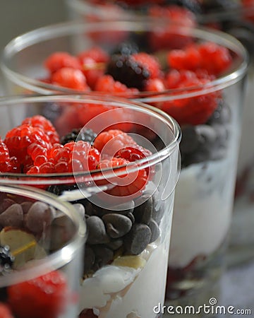 Berry Cheesecake Trifle Stock Photo