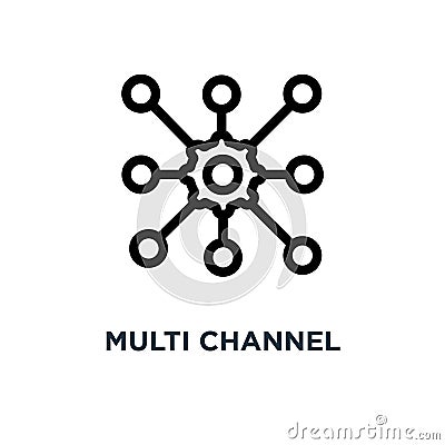 multi channel icon. multi channel concept symbol design, vector Vector Illustration