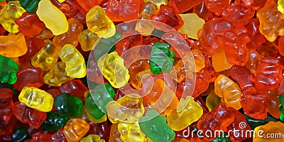 Multi color gummy bears Stock Photo