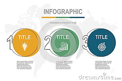 Multi color infographic element template, business concept with 6 steps with world map , square shape design for workflow Vector Illustration