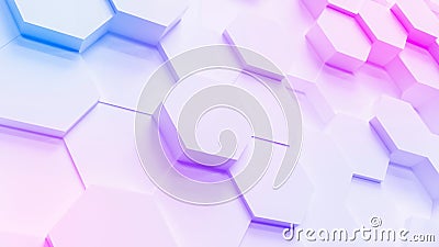 Multi color technology hexagon pattern background Stock Photo