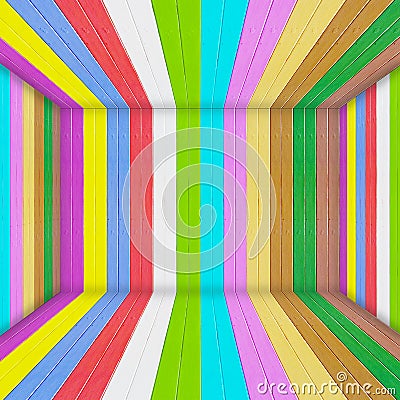 Multi Color wooden room Stock Photo