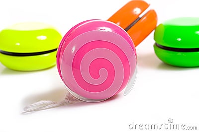 Multi-Color Yo-Yo's Stock Photo