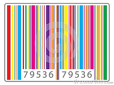 Multi colored barcode Vector Illustration