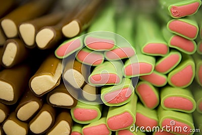 Multi-colored candy pile Stock Photo