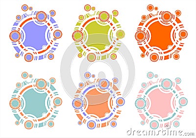 Multi-colored circles Stock Photo