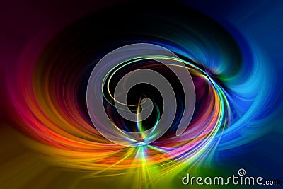 Multi colored fantasy vortex swirl spin background Stock Photo