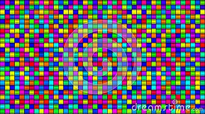 Multi colored Glass Squares Background Stock Photo