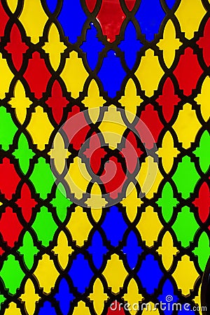 Multi-colored glass window, background, texture Stock Photo