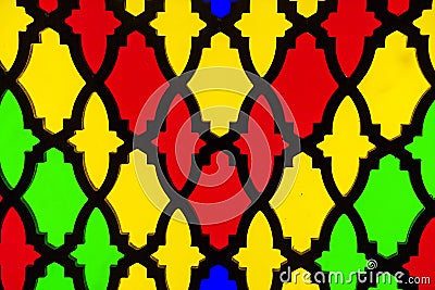 Multi-colored glass window, background, texture Stock Photo