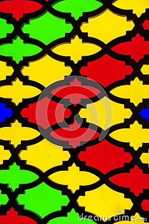 Multi-colored glass window, background, texture Stock Photo