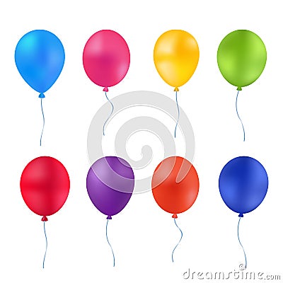 Multi-colored light ballons Vector Illustration