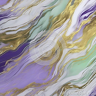 Multi-colored Lightning Pattern Marble. Generative AI. Cartoon Illustration