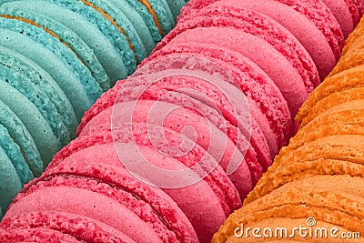 Multi Colored Macaroons Stock Photo