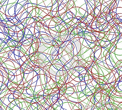 Multi colored scribbles, abstract chaotic lines, texture of doodles Stock Photo