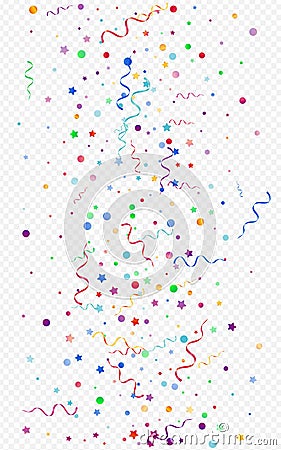 Multi colored Serpentine Celebration Vector Vector Illustration