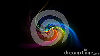 Multi colored vortex swirl spin background Stock Photo