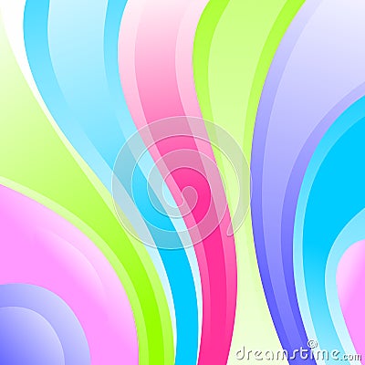 Multi Colors Curved Strips Vector Design Vector Illustration