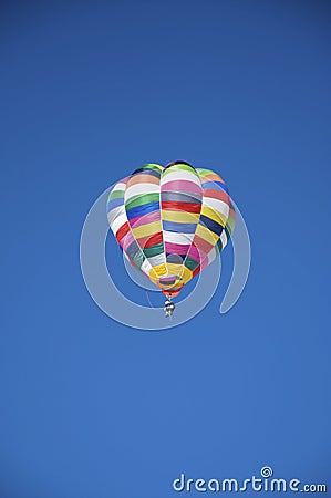 Multi-coloured hot air ballon Stock Photo