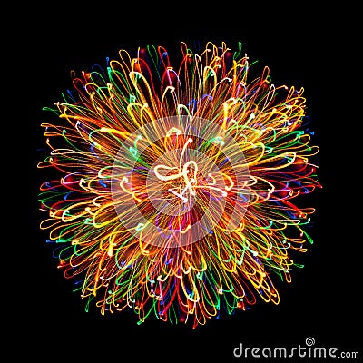 Multi-coloured light sphere Stock Photo