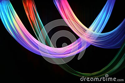 Multi-coloured stage draperies Stock Photo