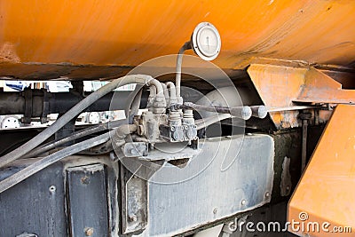 The Multi controler by Hydrolic handle control Stock Photo