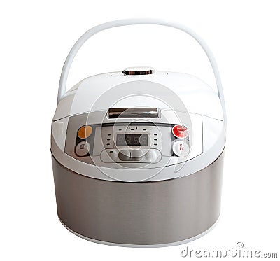 Multi Cooker isolated on white background Stock Photo