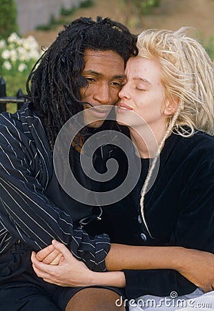 Multi-cultural couple together Editorial Stock Photo