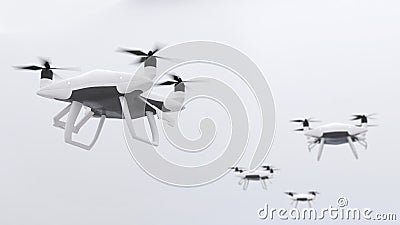 Multi-Drone Collaboration for Various Tasks,Using drones to find information and missions Stock Photo