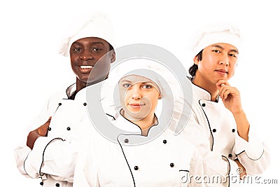 Multi-ethnic Group Of Cooks Stock Photo