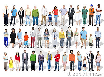 Multi-Ethnic Group of People and Diversity in Careers Stock Photo