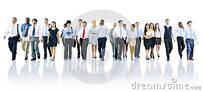 Multi-ethnic Officer Workers Success Teamwork Unity Concept Stock Photo