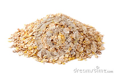 Multi grain flakes Stock Photo