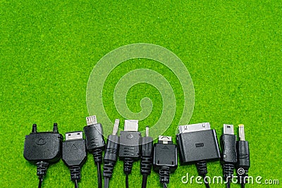 Multi-heads of mobile phone charger (Universal charger) Stock Photo