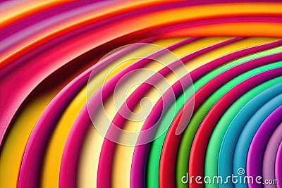 Multi layers color texture 3D layers in gradient banner. Carving art, generative ai, Cover layout material design template Stock Photo