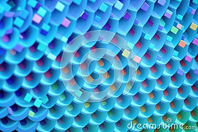 Multi layers color texture 3D layers in gradient banner. Carving art, generative ai, Cover layout material design Stock Photo
