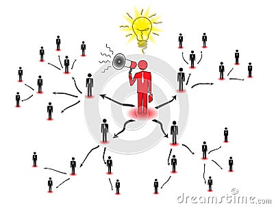 Multi level marketing Vector Illustration