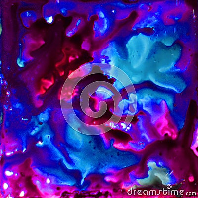 Abstract psychedelic background swirls of bright fuchsia blue, purple and white Stock Photo