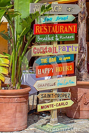 Multi Signpost Editorial Stock Photo