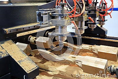 Multi-spindle milling machine Stock Photo