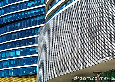 A Closeup of a Multi Storey Apartment Building. Stock Photo