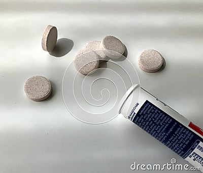 Multi vitamin supplements and drug pills Editorial Stock Photo