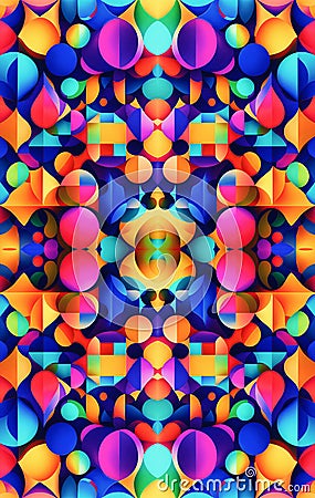 Multicolor abstract pattern for background reflected. generative ai Stock Photo