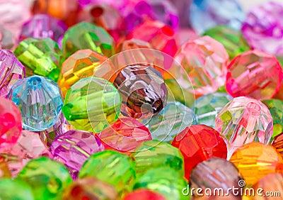Multicolor Acrylic Beads Stock Photo
