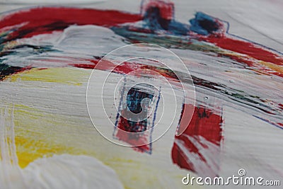 Multicolor acrylic paint texture abstract Stock Photo