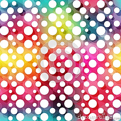 Multicolor circle seamless pattern Vector Illustration