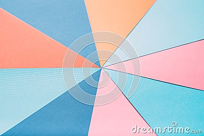 Multicolor construction paper geometric pastel Stock Photo