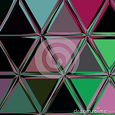 Multicolor dark triangle pattern Stock Photo