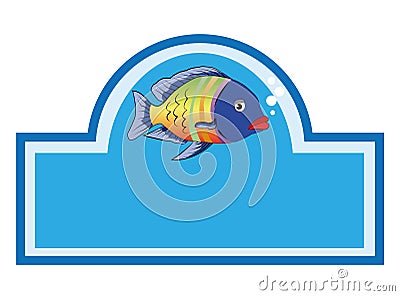 Multicolor fish Vector Illustration