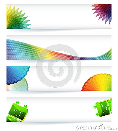 Multicolor gamut banner design. Vector Illustration